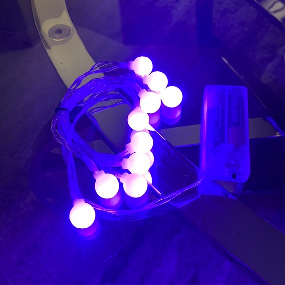 1pc 1.5m PINK String Lights with 10 Ball Bulbs - Picture 4 of 6